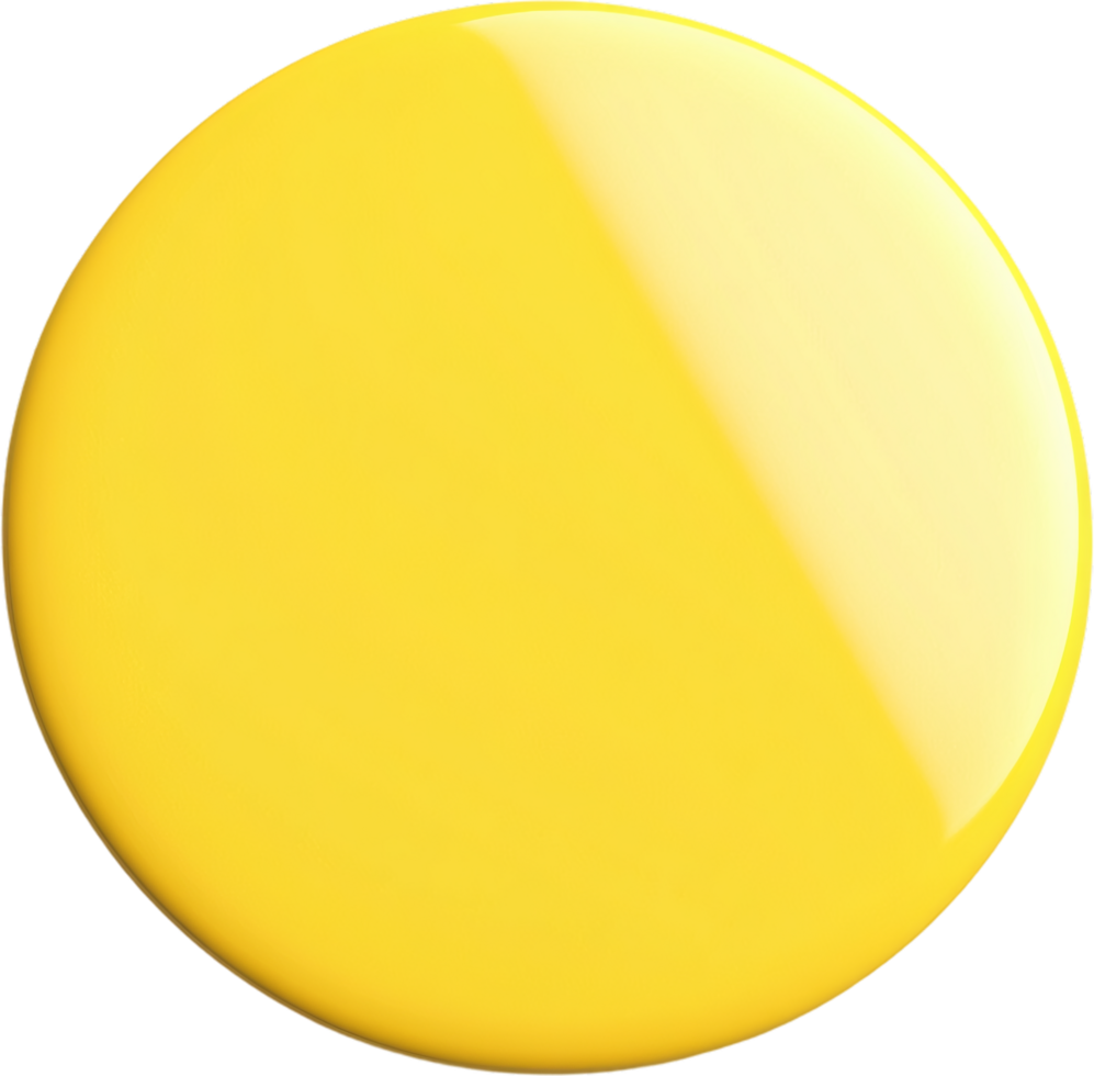 A vibrant yellow circle with a glossy finish, radiating warmth and energy on a stark black background. Evokes feelings of sunshine. png