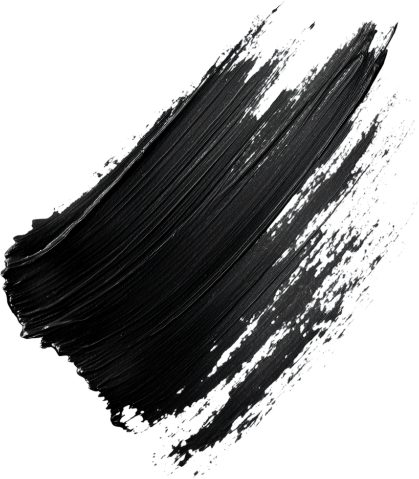 Abstract strokes with a black fluid. The texture is rugged and uneven, highlighting the depth of the color. Great for background or texture. png
