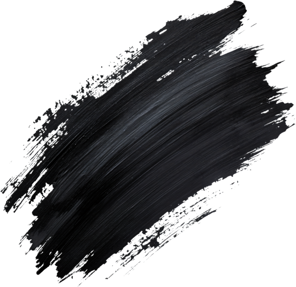 Textured, abstract brush stroke in shades of black and gray on a solid background, creating a dramatic, artistic effect with dynamic lines. png