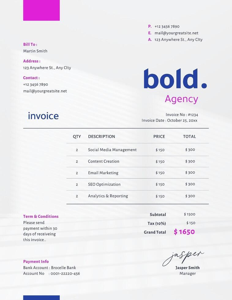 Digital Marketing Agency Invoice 56816031 Template