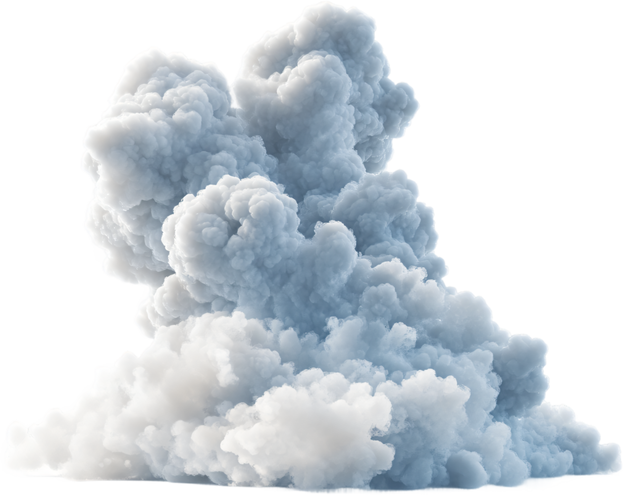 A towering plume of white and grey smoke dramatically rises, its billowing form suggesting power and transformation. png