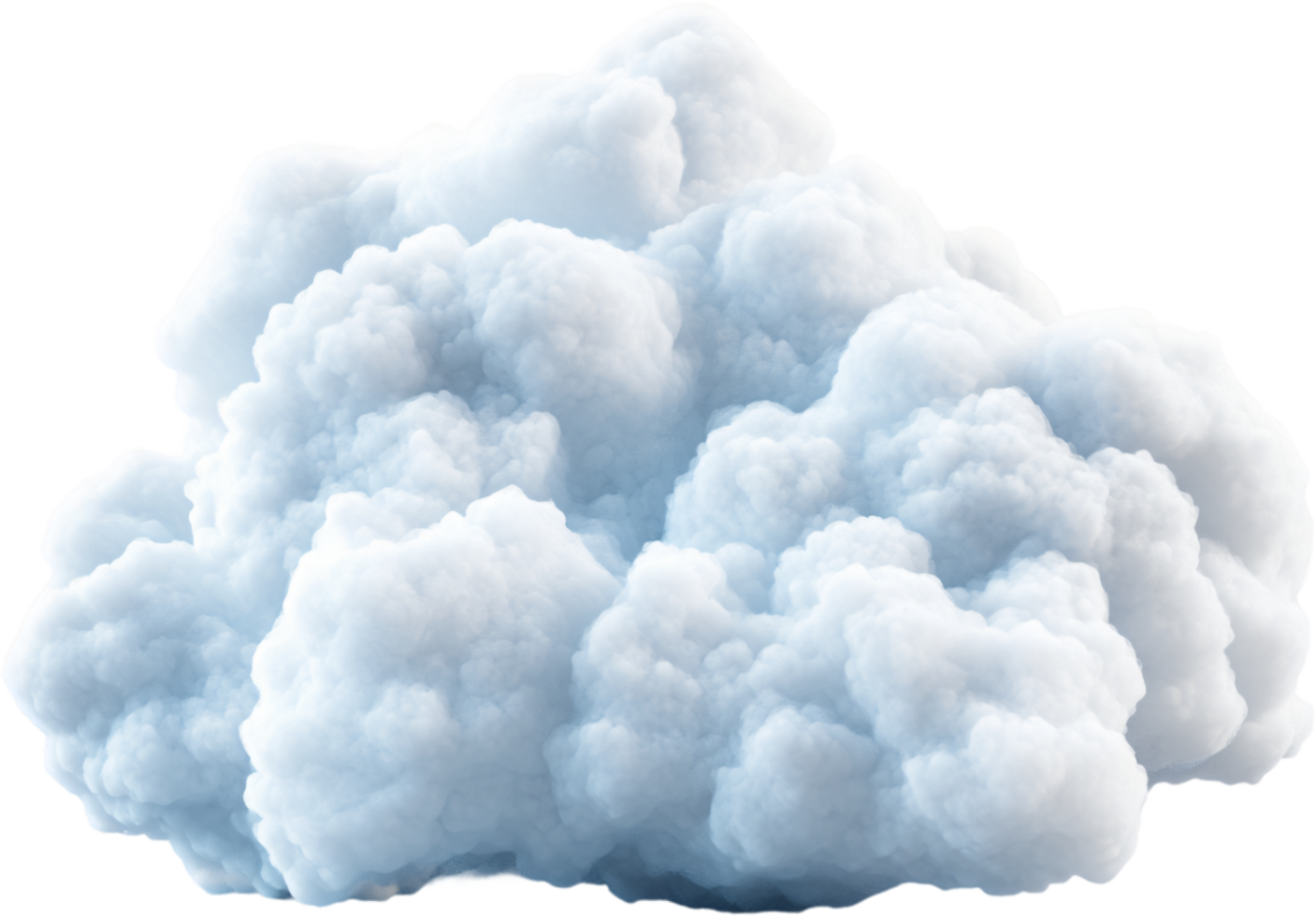 Fluffy Cloud, A captivating image of a large, pristine white cloud set against a dark sky, evoking feelings of serenity and natural beauty. png
