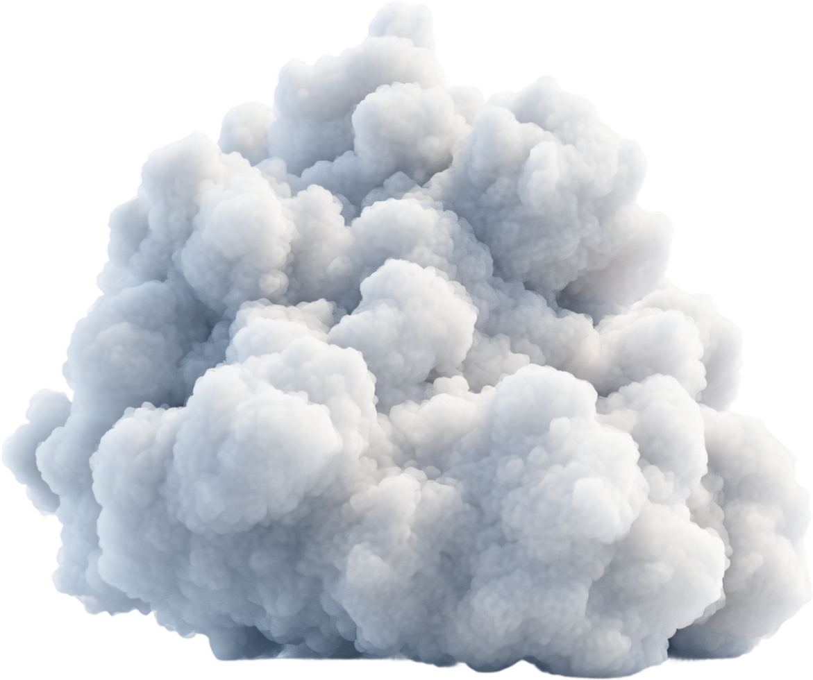 A billowing cloud formation dominates the scene, with a fluffy, vaporous texture set against a stark backdrop. Natural, atmospheric, and serene. png