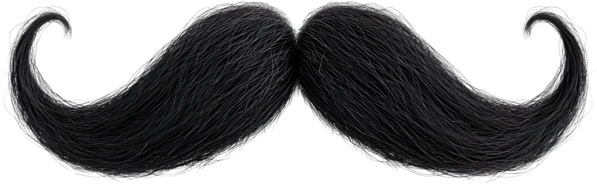 Elegant mustaches add a touch of sophistication, style, and flair to any face, expressing uniqueness and personality with a dash of humor. png