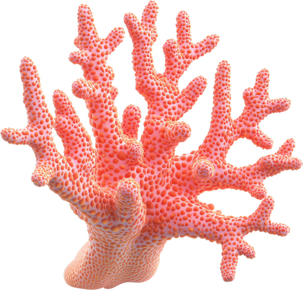 Pink branching coral provides a glimpse into vibrant marine ecosystems. Its unique structure and color highlight the biodiversity of underwater life. png