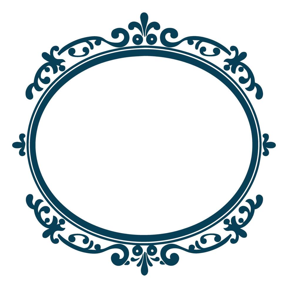 Vintage swirl blank badge vector