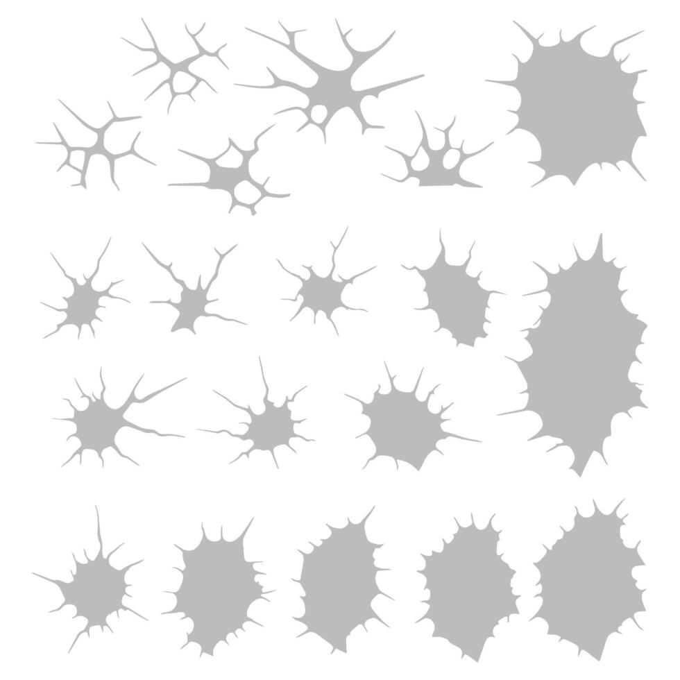 Earth cracks isolated on white. vector