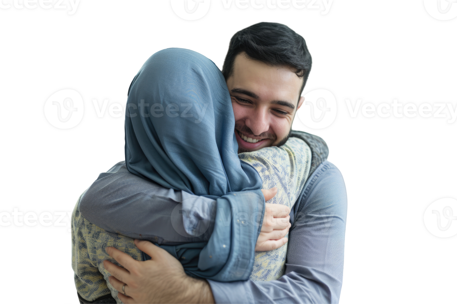 A man and woman hugging each other png