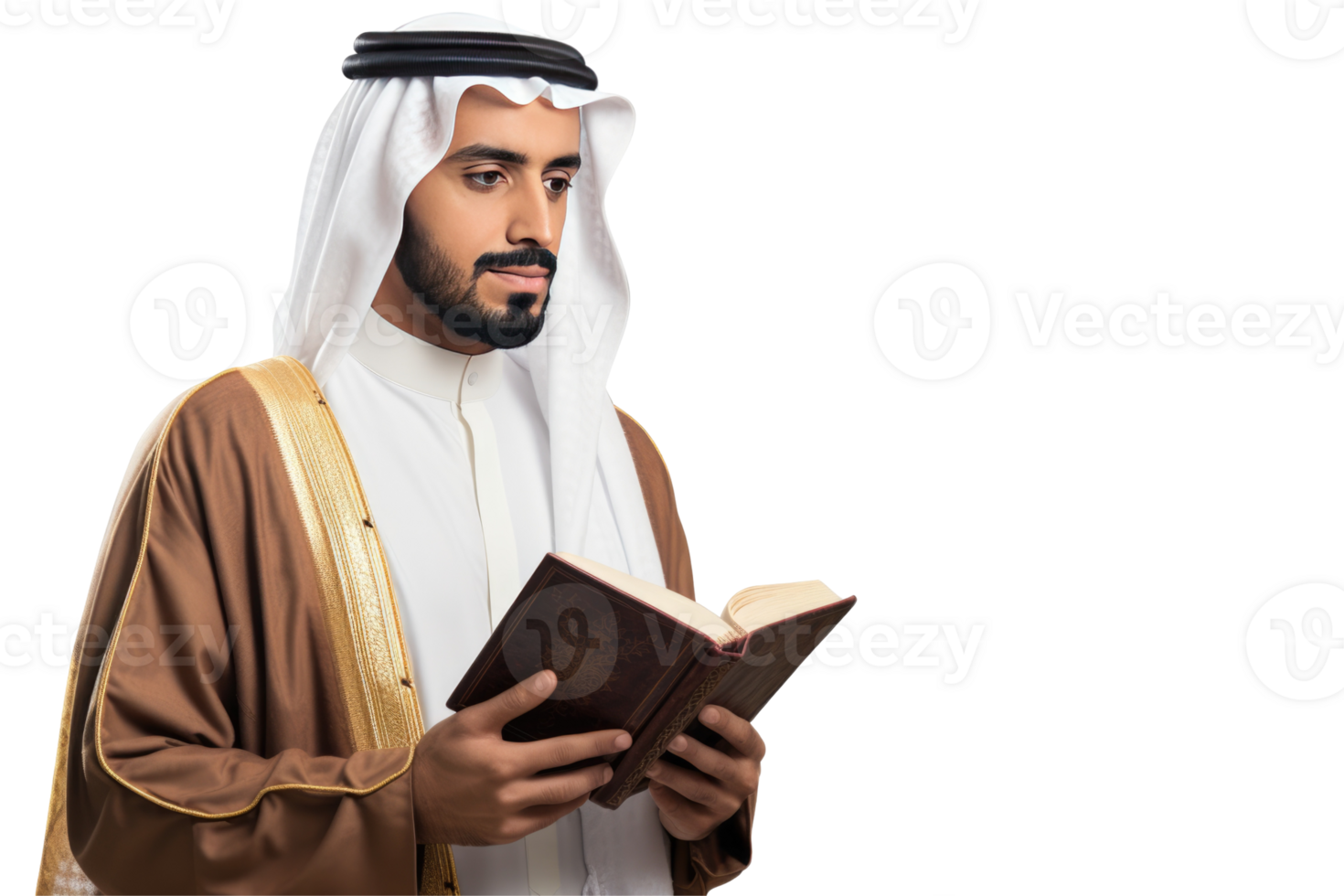 Arabic man reading the bible png