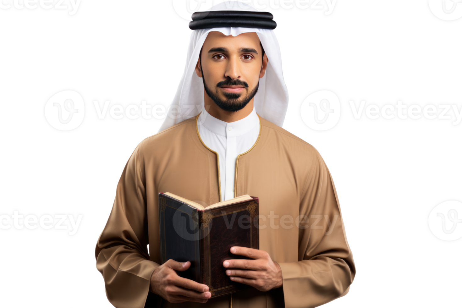 Arabic man holding a book png
