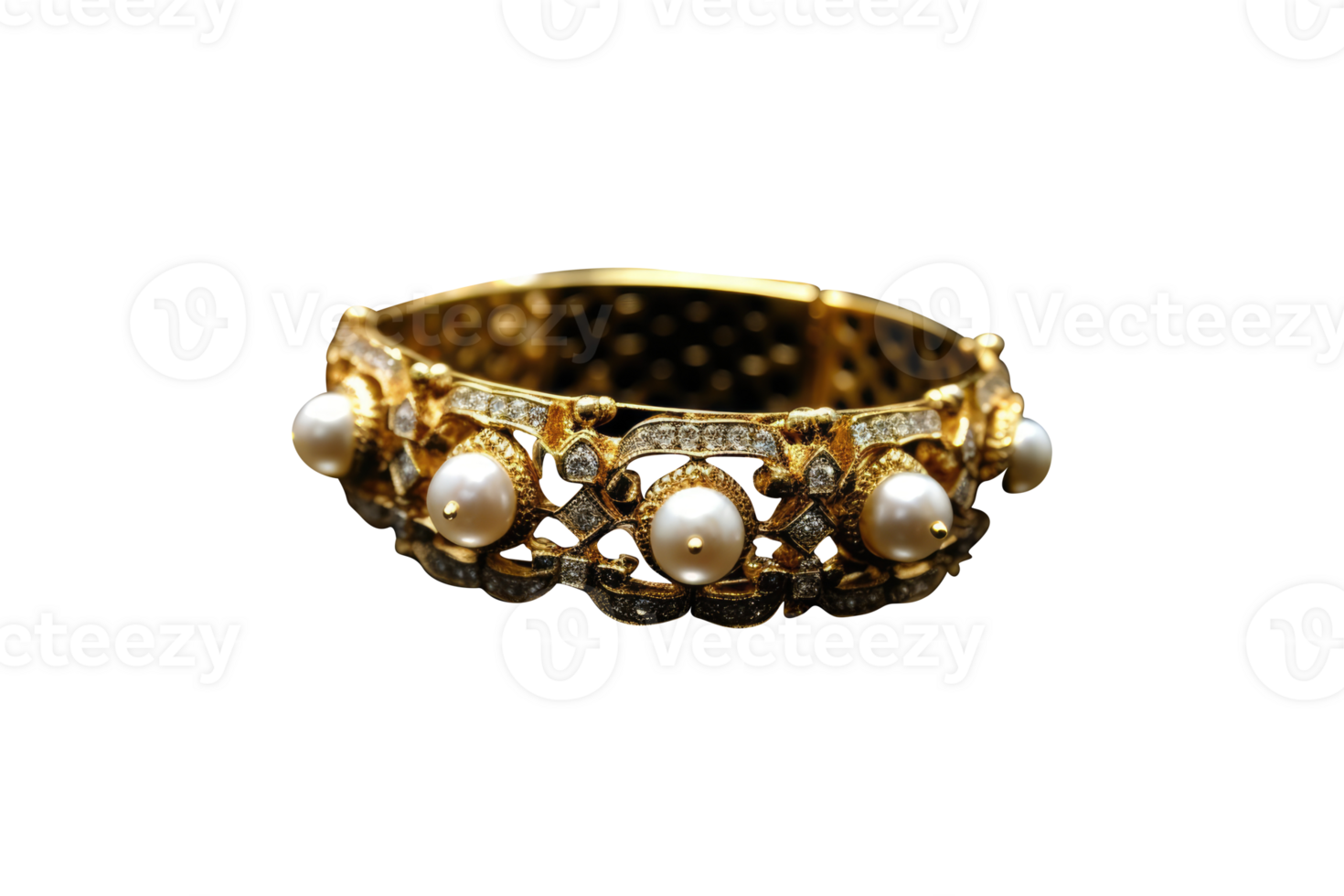 Dazzling Diamond and Pearl Necklace Set png