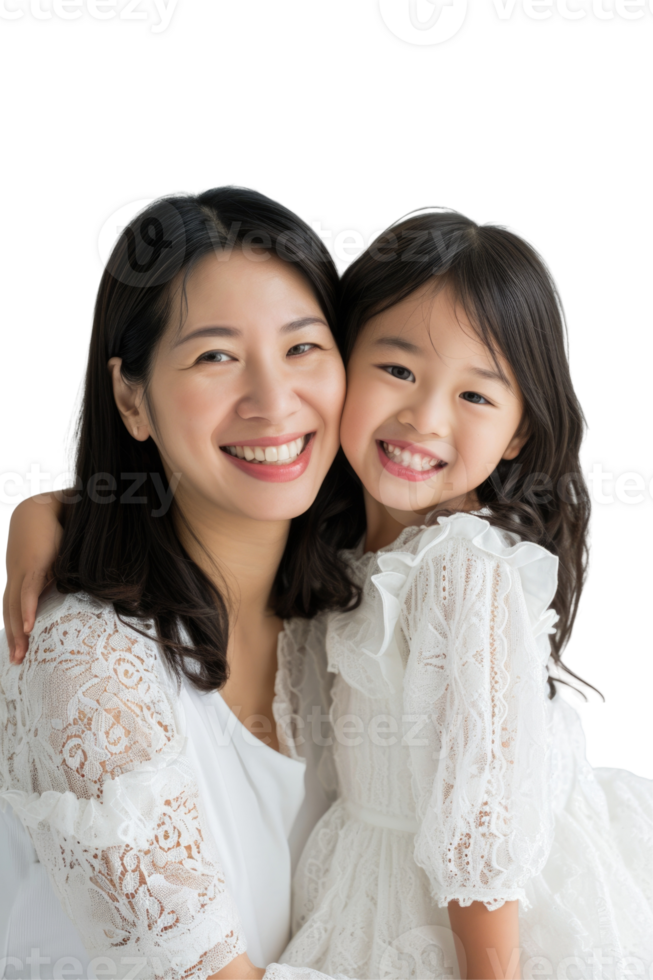 A woman and a little girl are smiling for the camera png