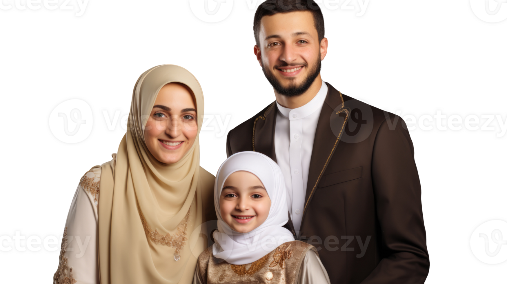 A family in traditional clothing posing for a photo png