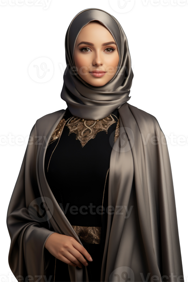A beautiful woman in a traditional muslim dress png