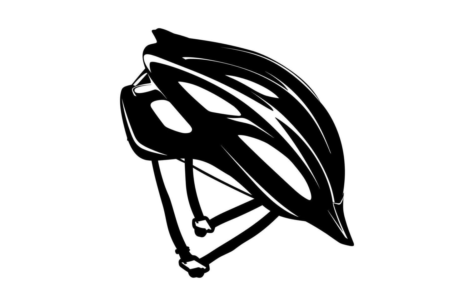 A Bicycle Helmet Clipart Silhouette vector