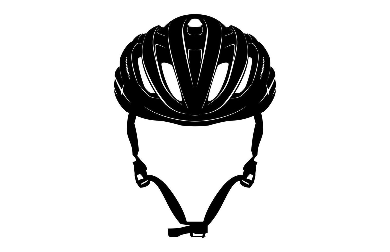 Cycle Helmet Silhouette Clipart isolated on white background vector