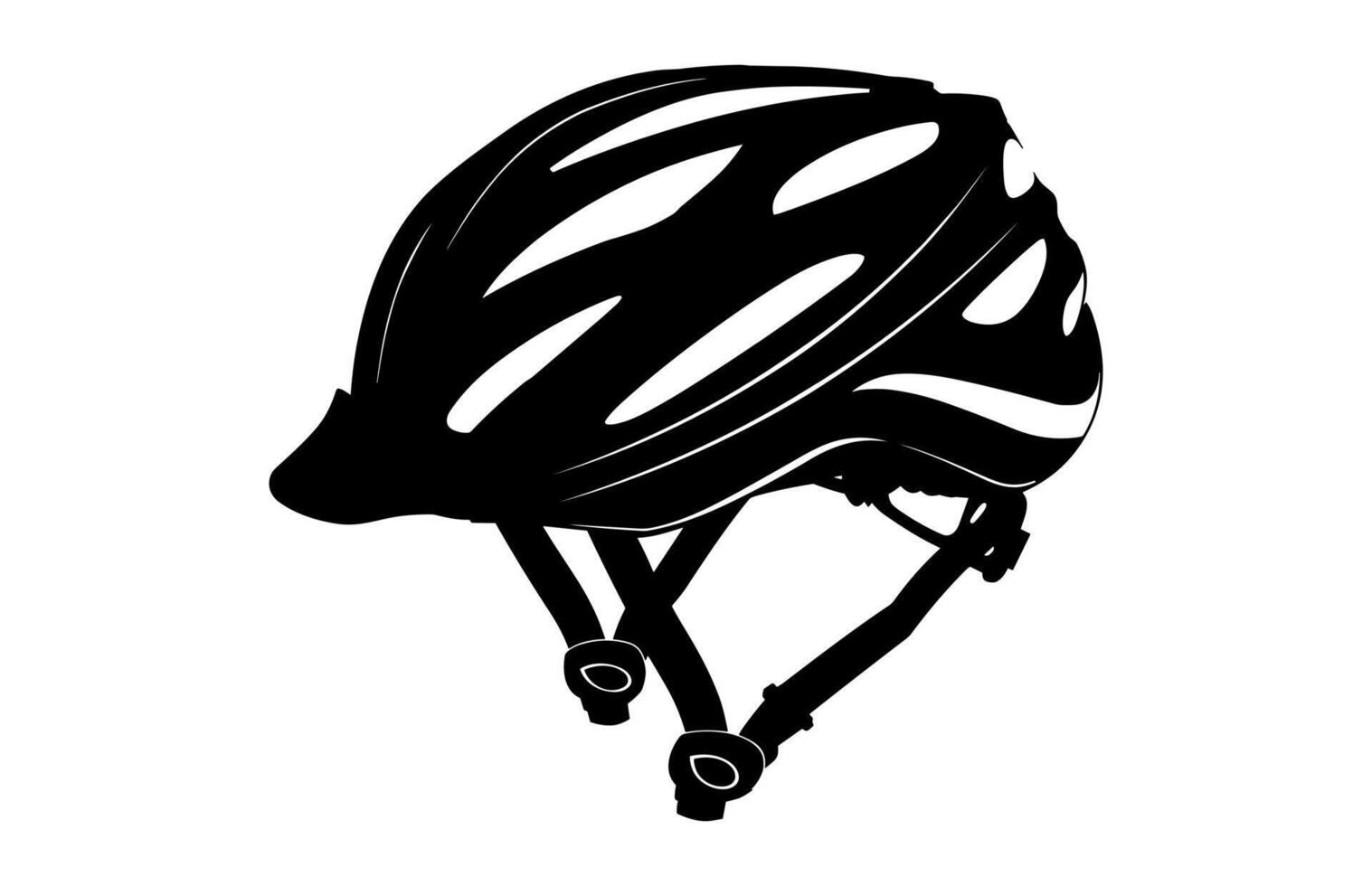 Bicycle Helmet Black Silhouette Clipart vector
