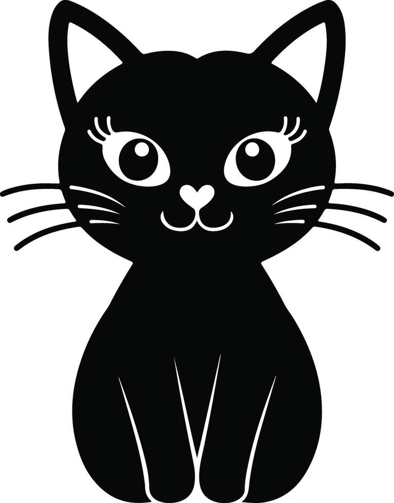 Abstract Cat Silhouette Art Design vector