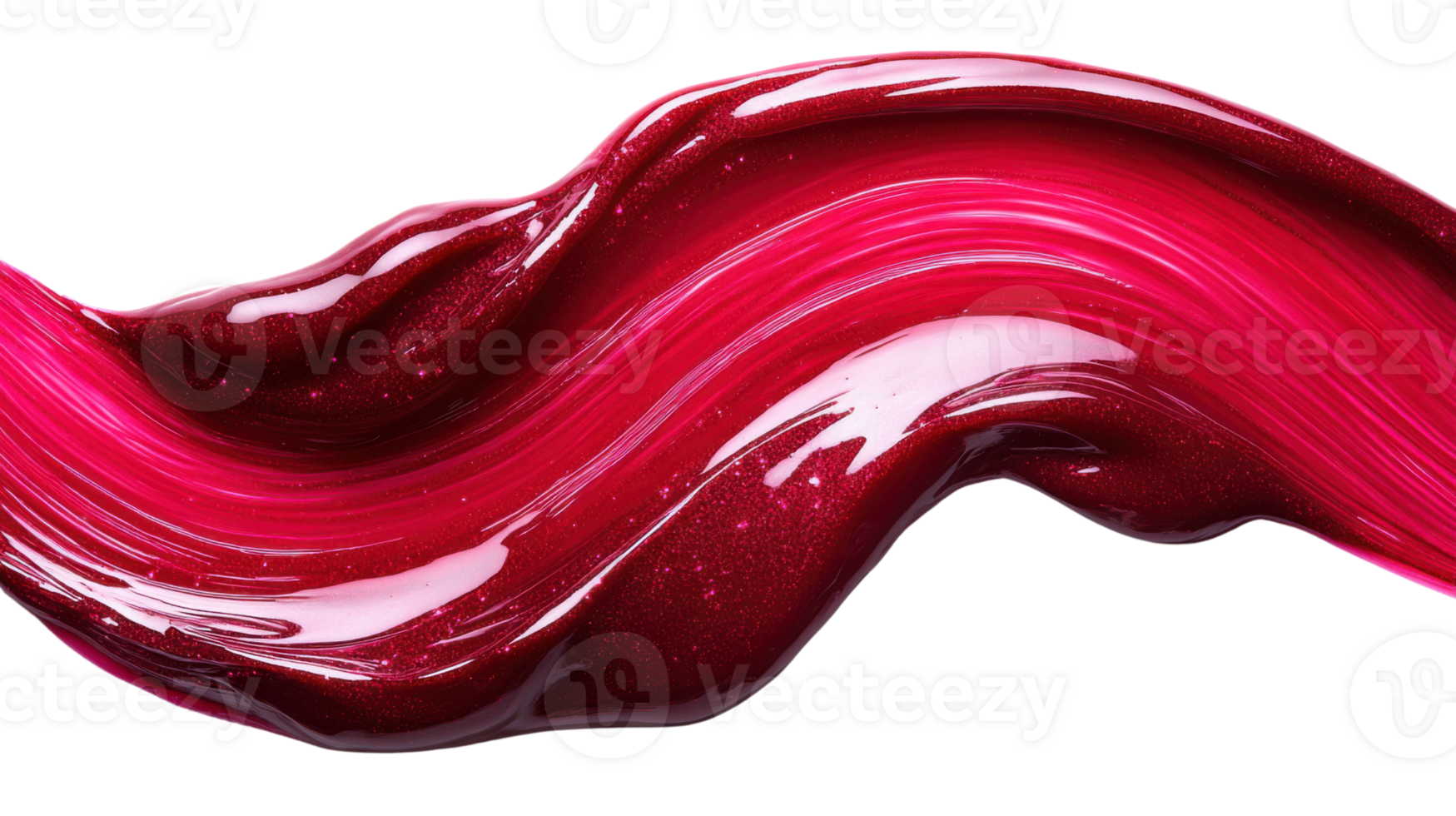 Vibrant pink paint swirl with glossy texture and glittery finish, ideal for artistic designs and creative projects png
