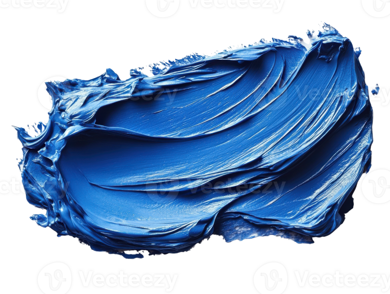 Bright blue paint texture with smooth strokes and vibrant color png