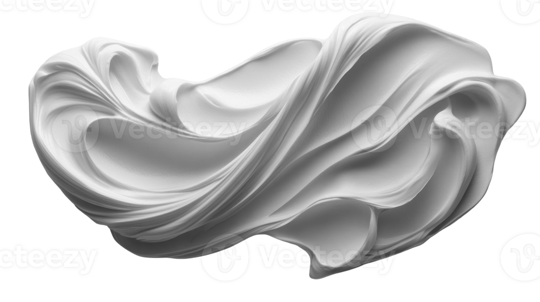 smooth, flowing texture of white cream or paint, showcasing elegant swirls and curves png