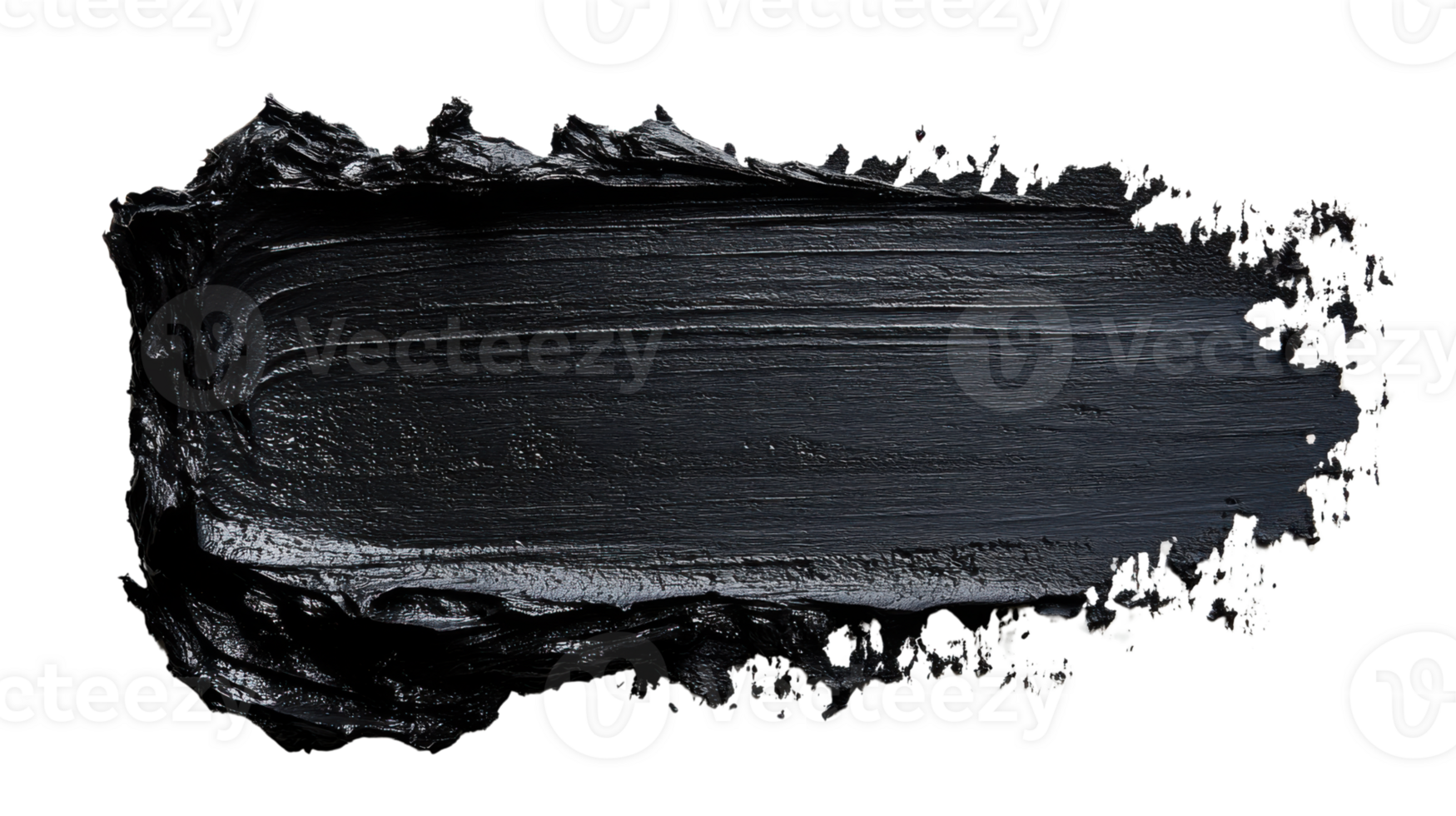 Black paint stroke texture on transparent background, ideal for design projects png