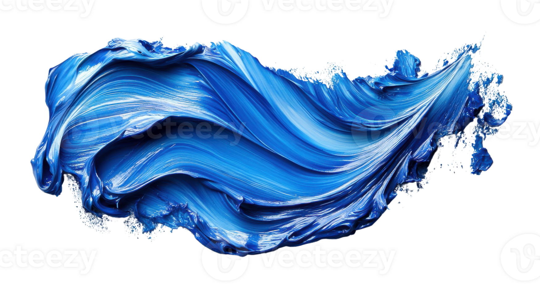 vibrant blue paint stroke with smooth, flowing texture and dynamic movement png