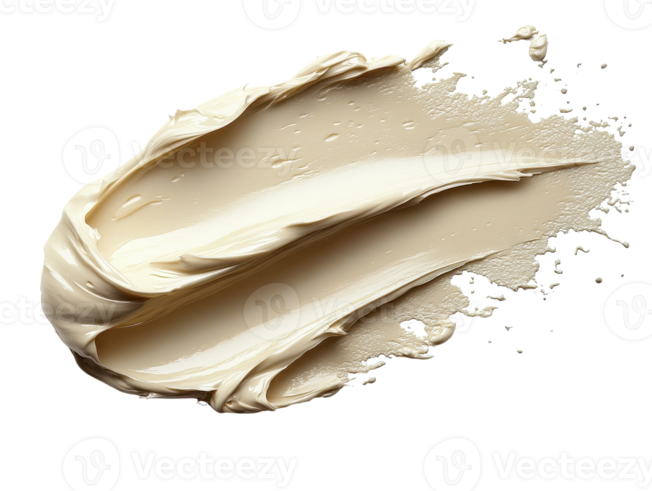 Creamy paint texture with smooth strokes and splatters png