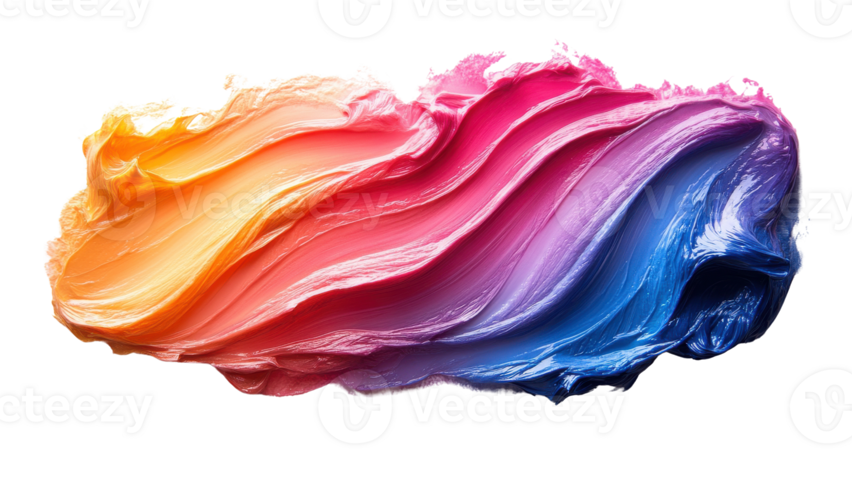 Vibrant paint swirl in orange, pink, purple, and blue colors, showcasing artistic expression and creativity png