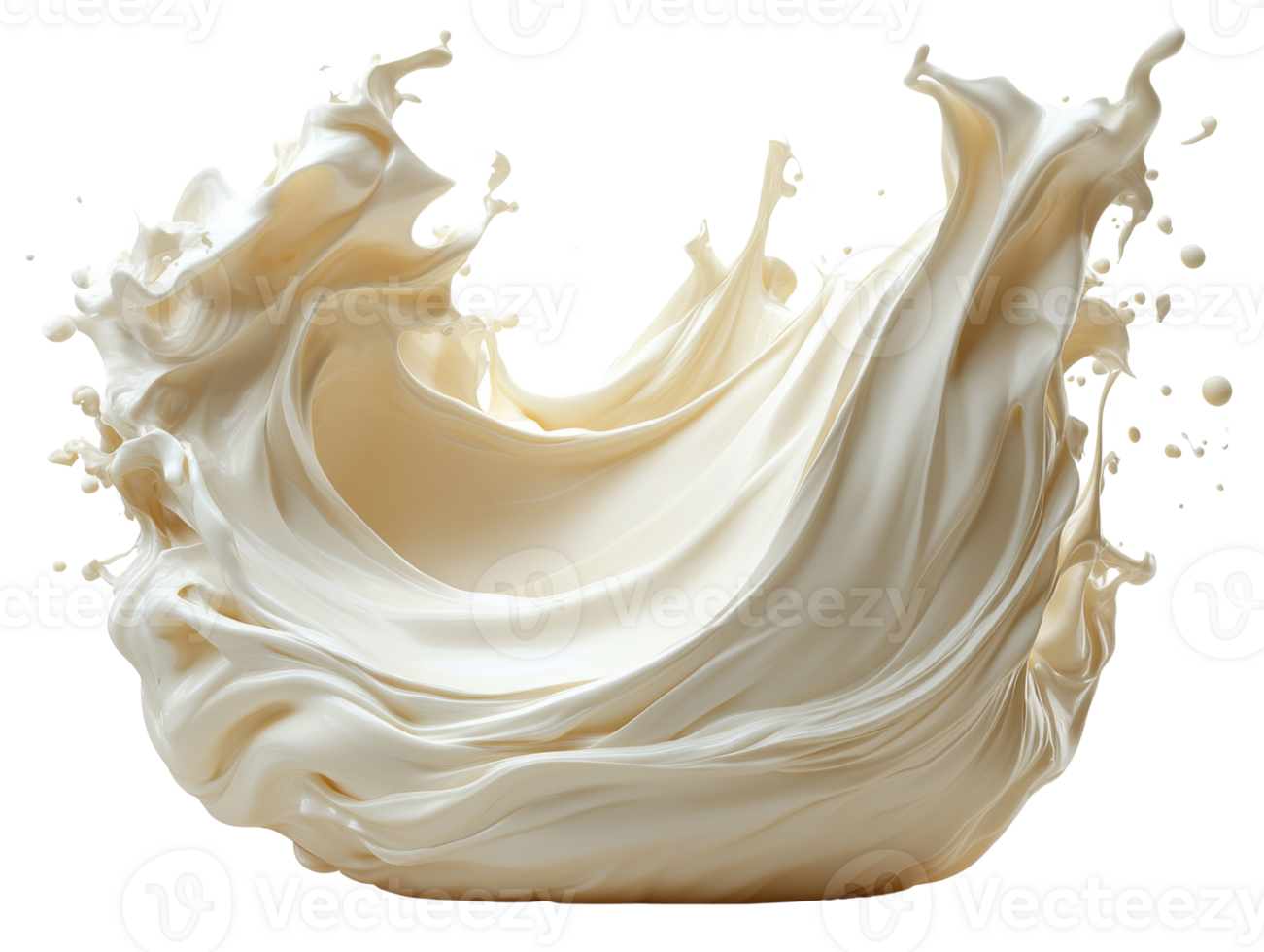 Creamy liquid splash creating dynamic motion and texture png