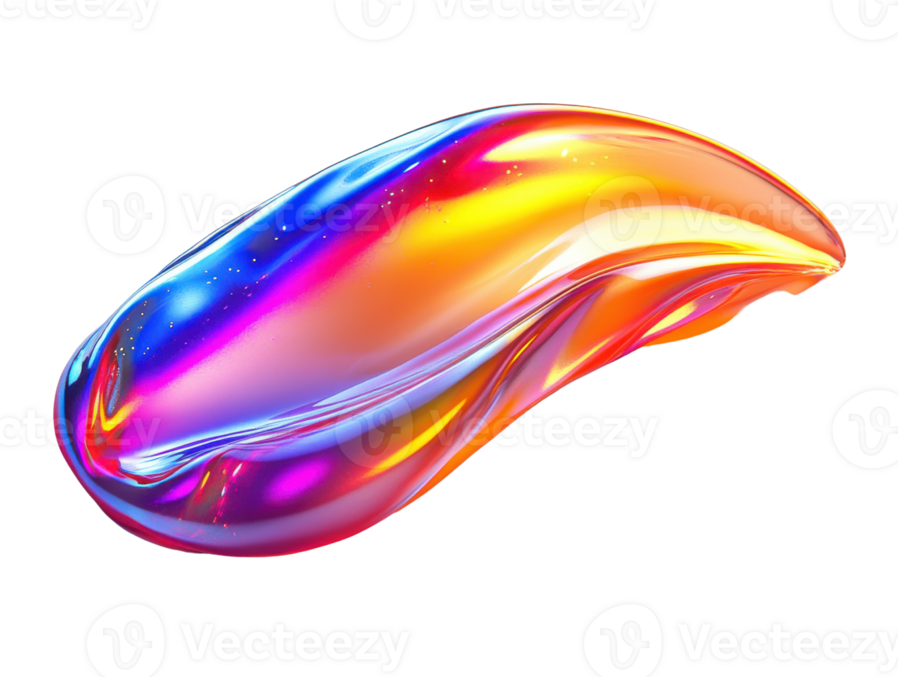 colorful, iridescent soap bubble with smooth, glossy surface png