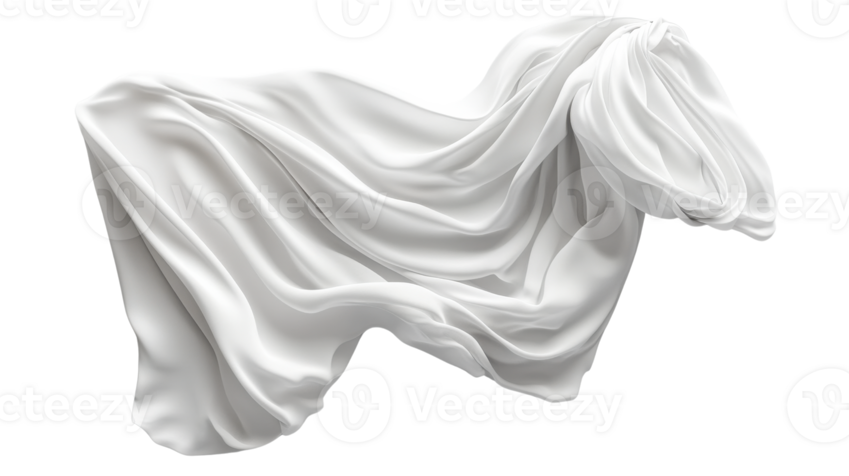 flowing white fabric resembling horse shape, showcasing elegance and movement png