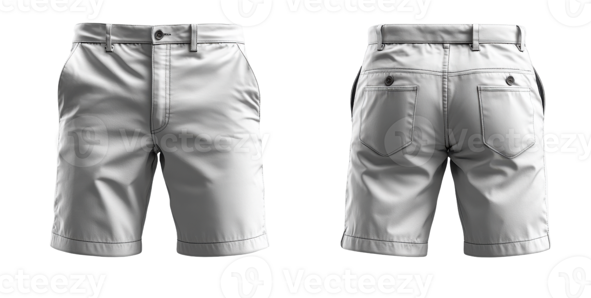 Stylish white shorts with modern design, perfect for summer wear png
