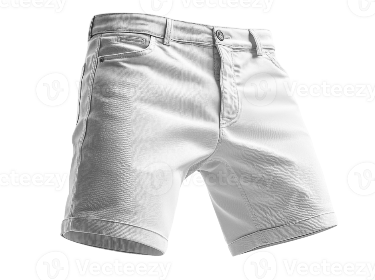 White shorts made of fabric, casual style, summer wear, men clothing, lightweight, comfortable fit, versatile fashion png