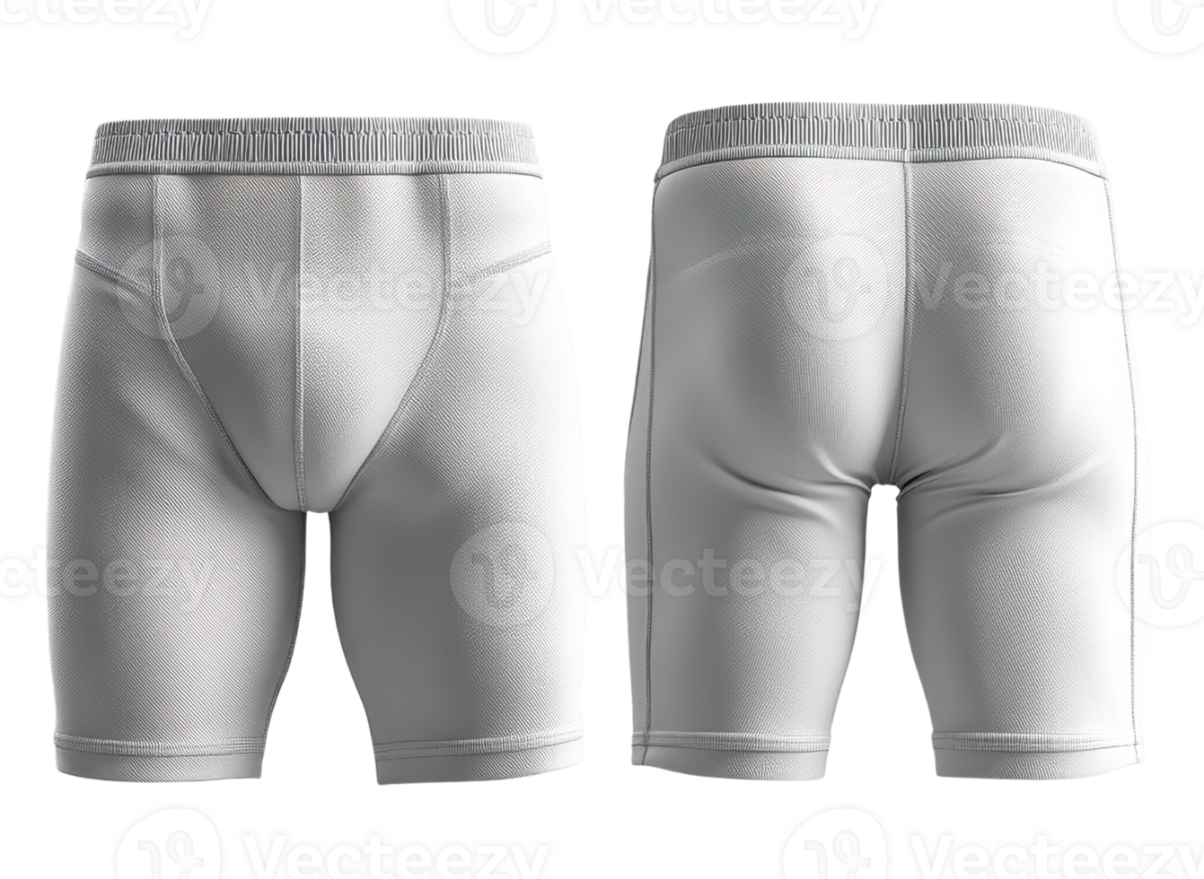 Athletic compression shorts in gray, designed for comfort and performance. Ideal for workouts and sports activities png