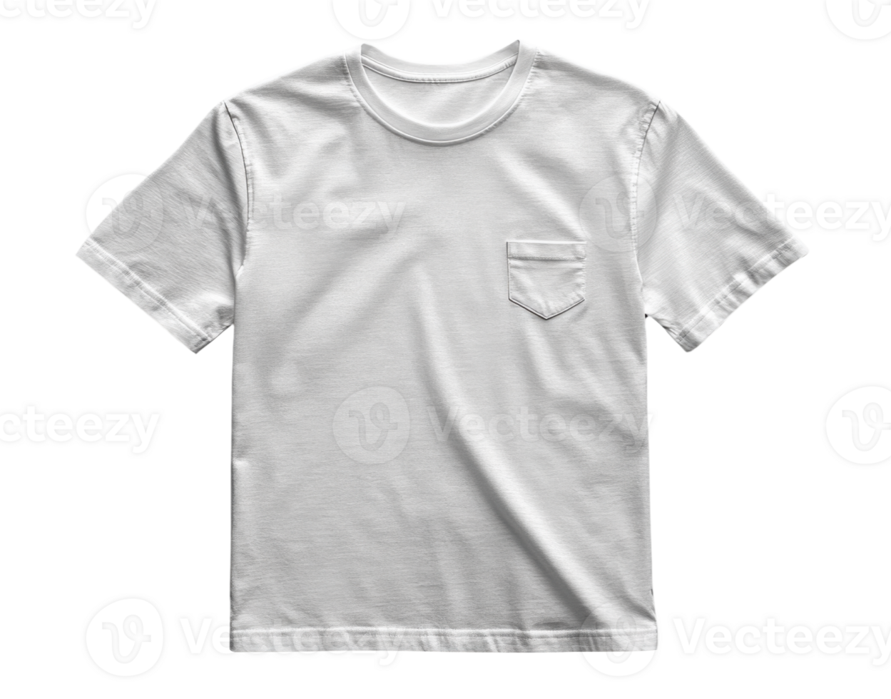plain white t shirt with pocket, perfect for casual wear png