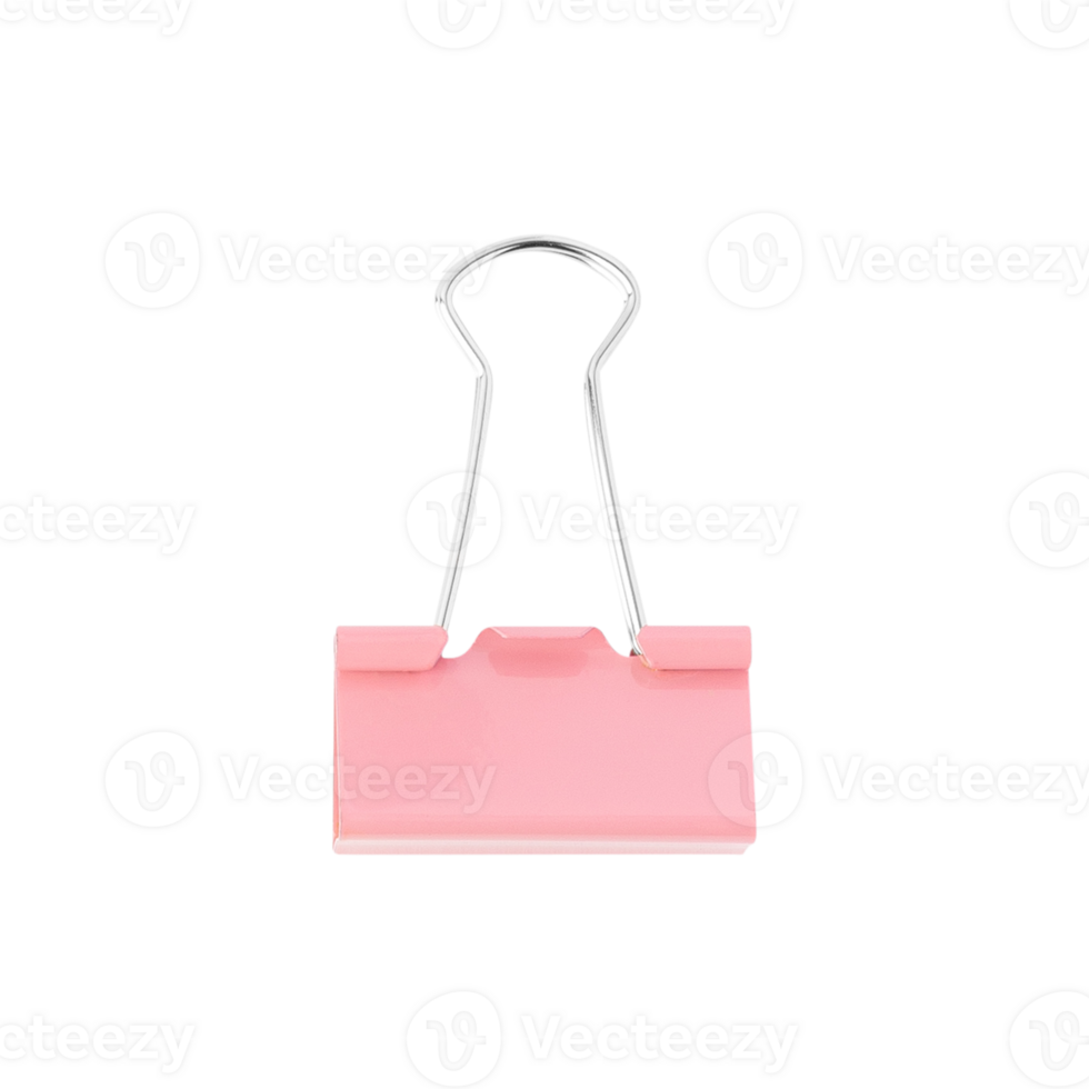 A Pink Paper Clip cutout, full depth of field. png