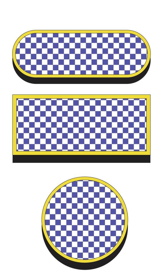 Illustration design template chess board button retro vector