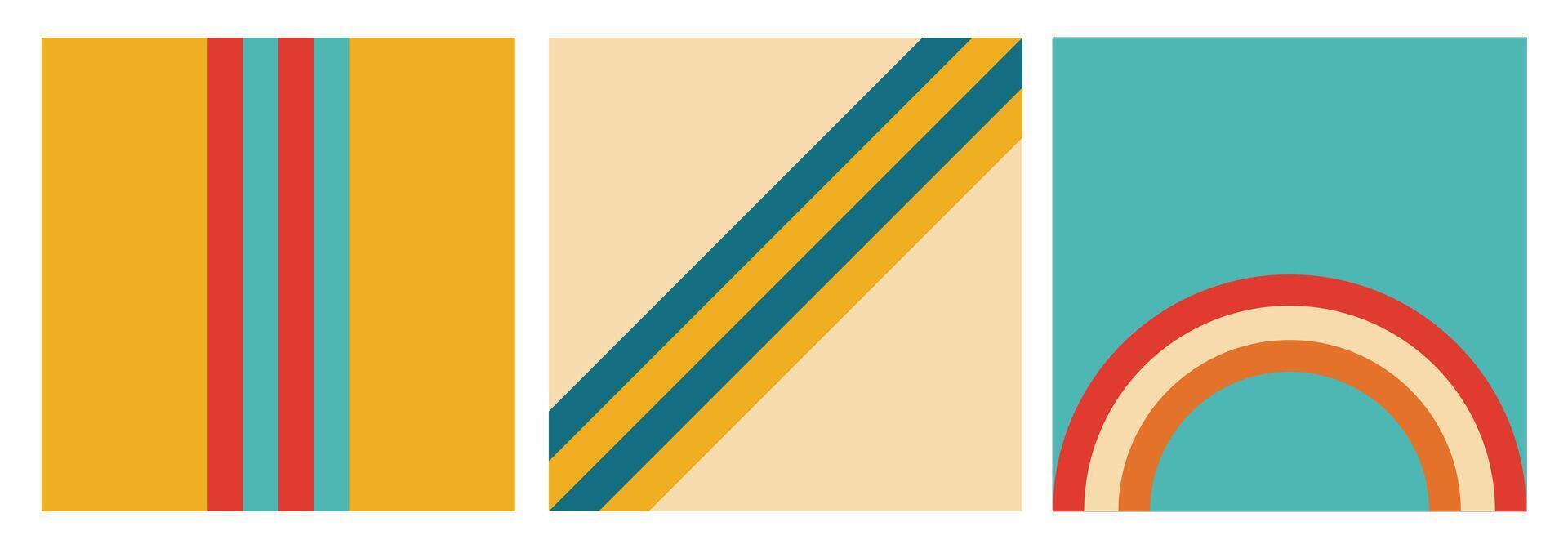 Illustration square shape retro unique design vector