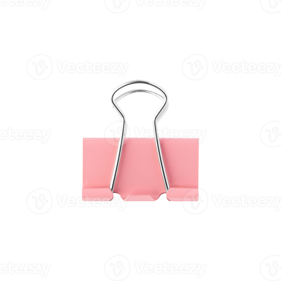 A Pink Paper Clip cutout, full depth of field png