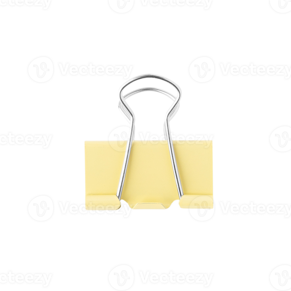 A Yellow Paper Clip cutout, full depth of field png