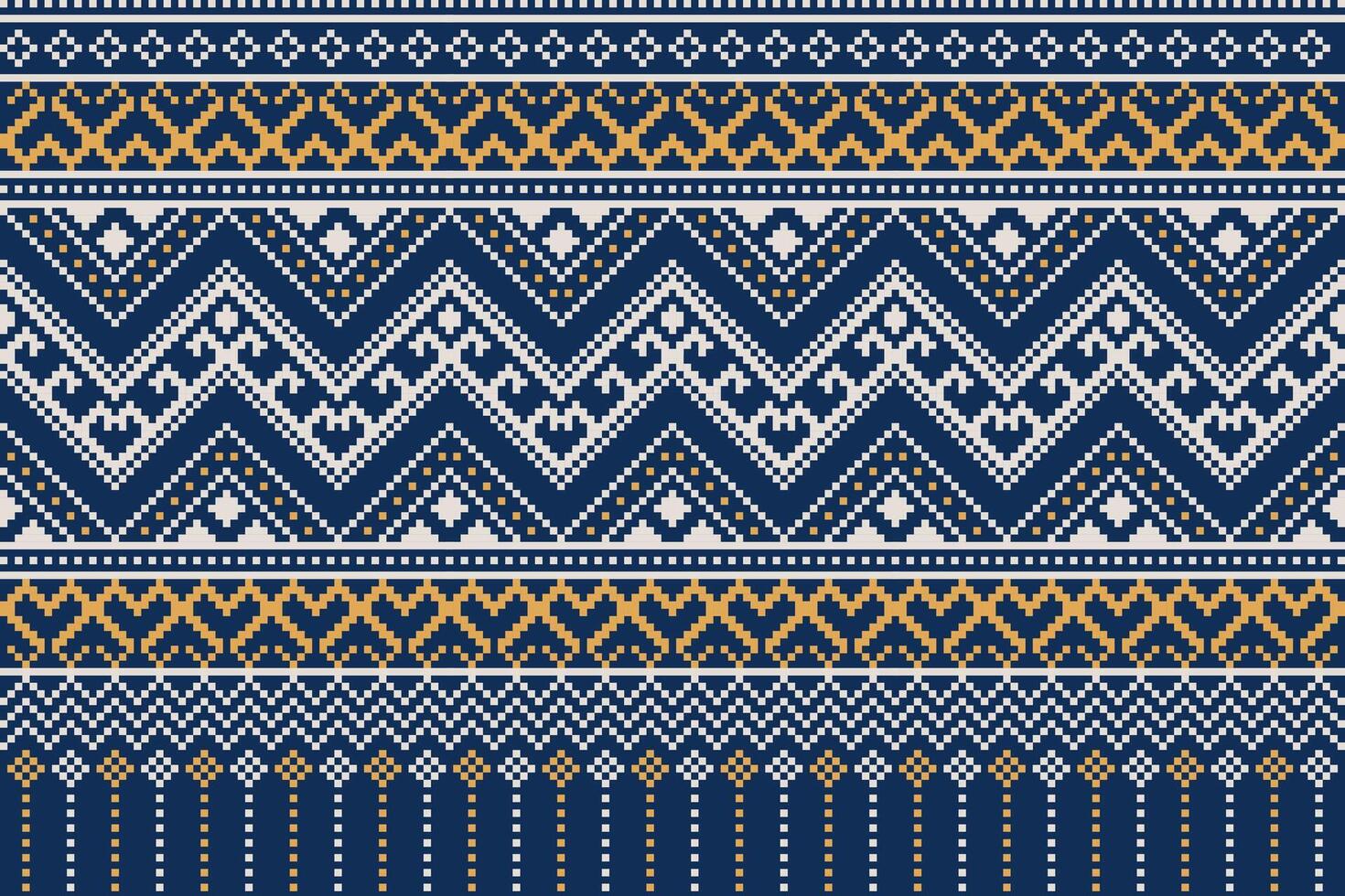 Seamless background by Knitting pattern. vector