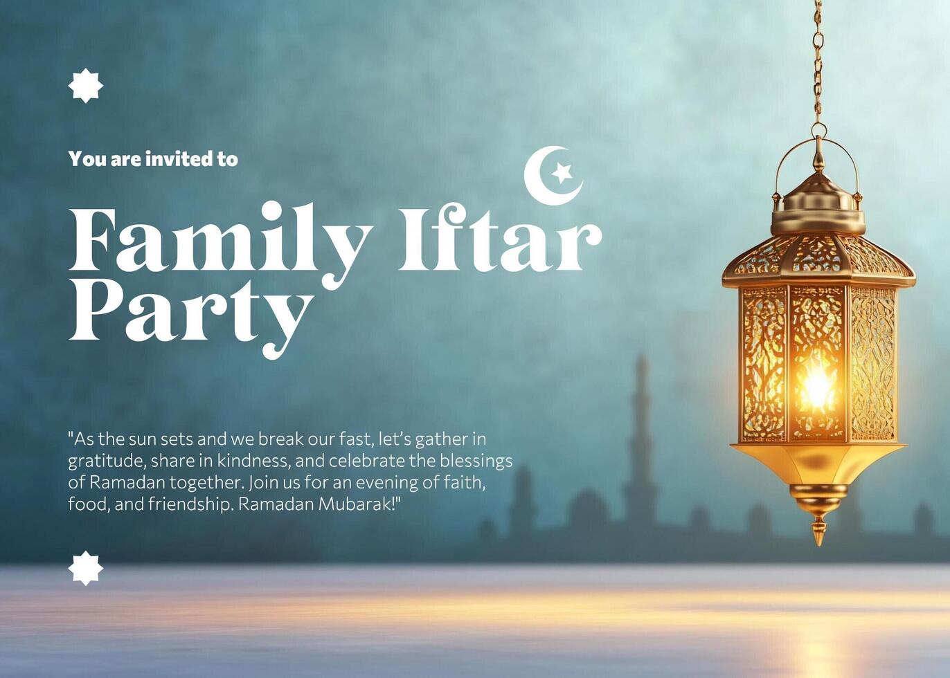 Iftar Party Ramadan Invitation template