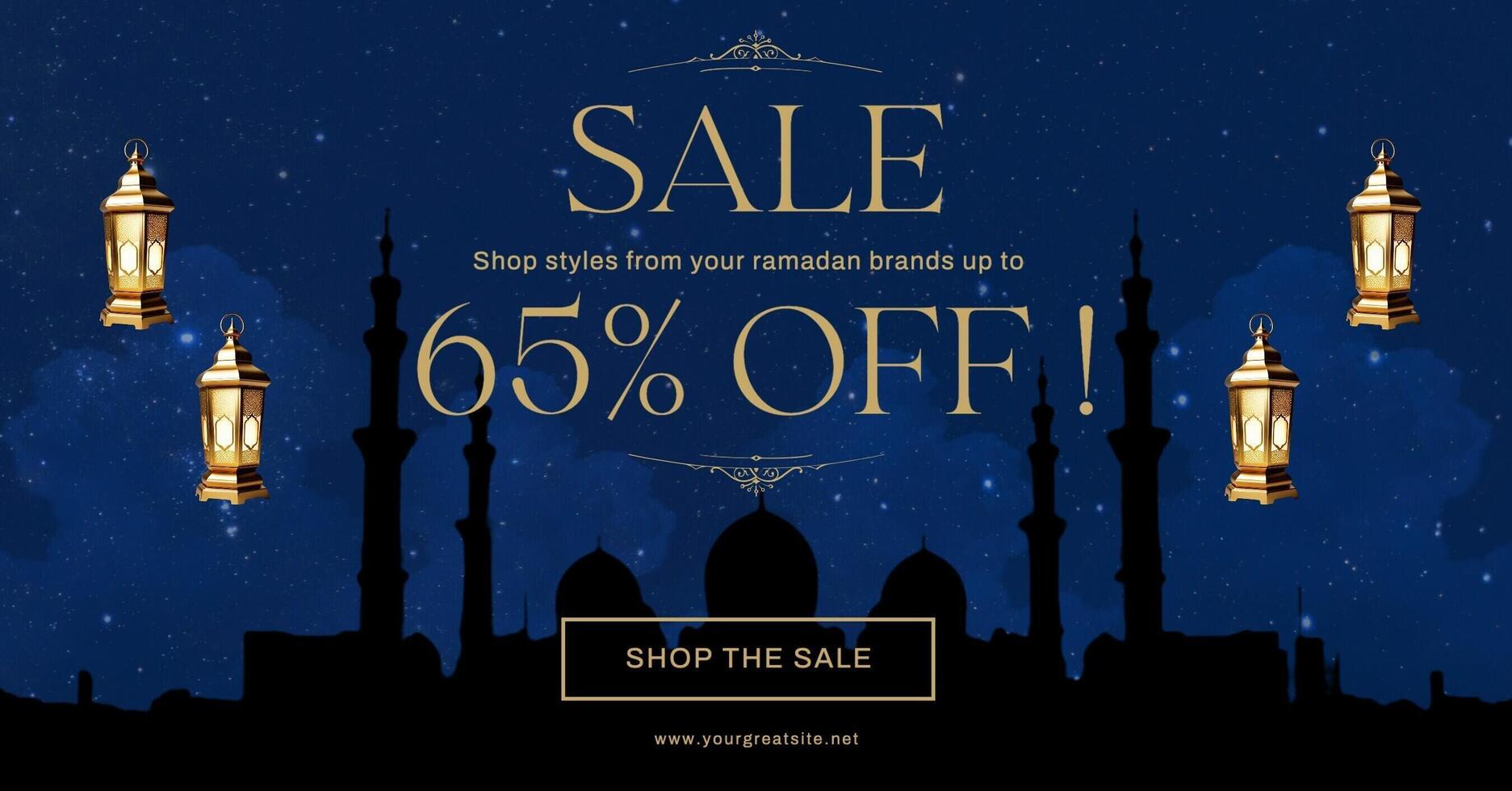 ramadan promotion sale for social media ads template