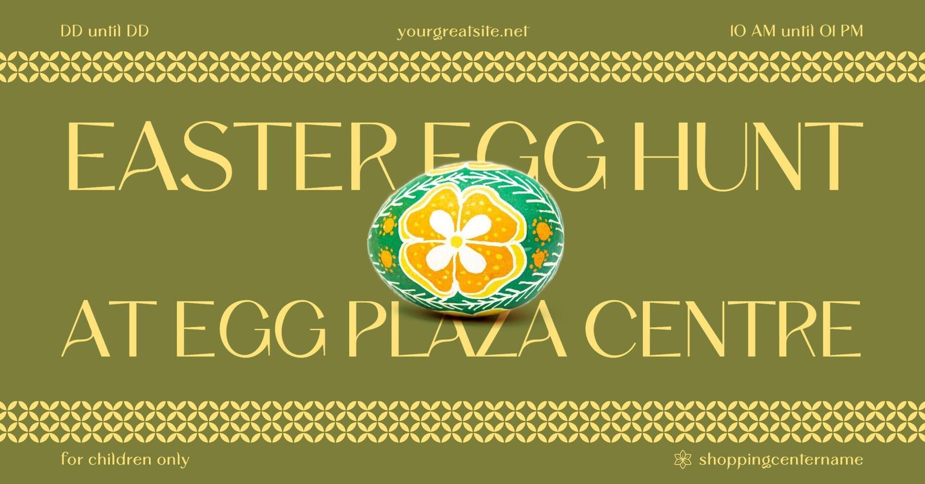 Easter Children Activity at Shopping Center Facebook Ads Template