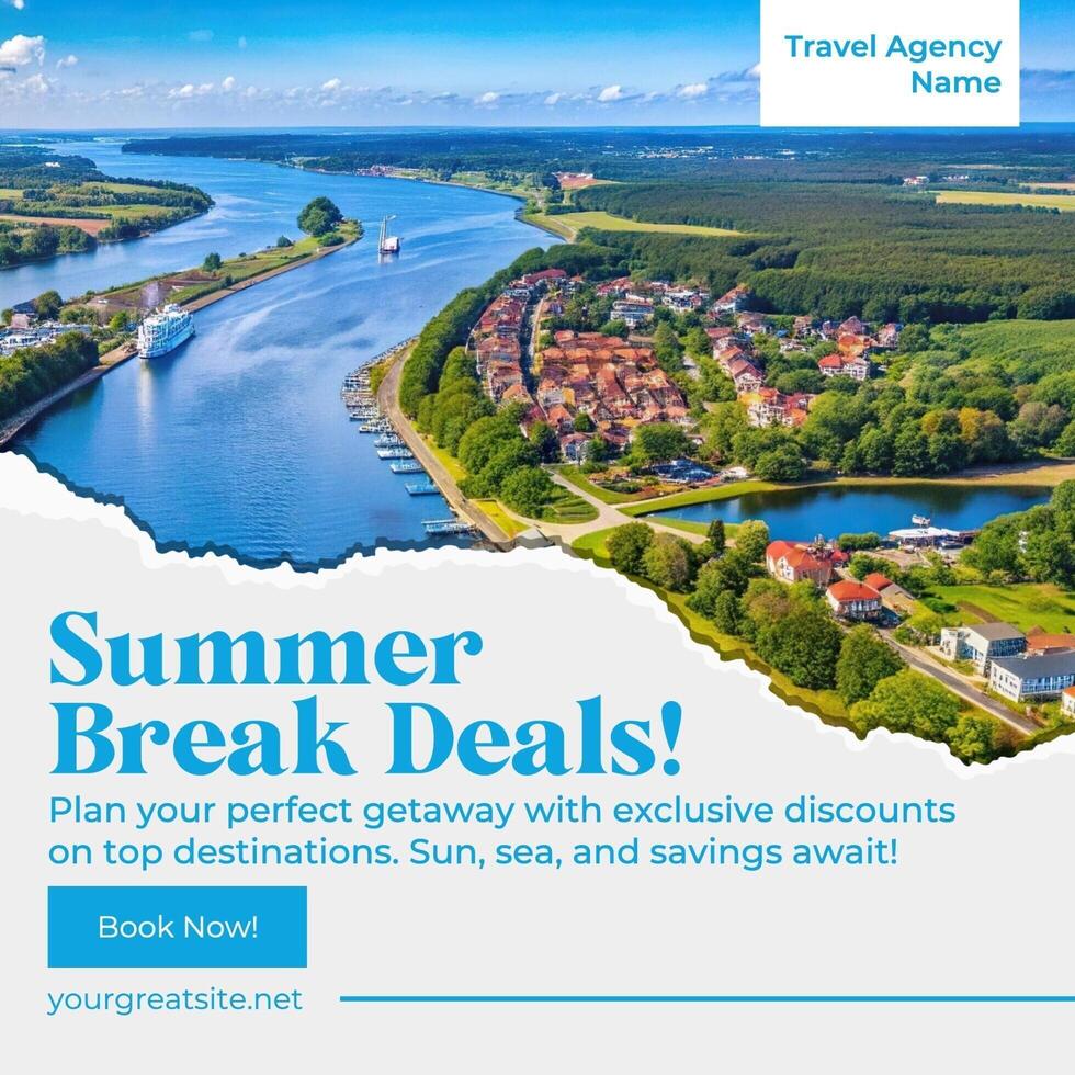 Travel Agency Summer Break Promo template