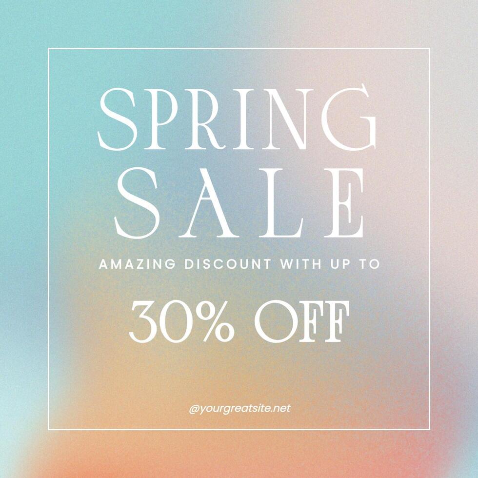 Gradient Minimalist Spring Sale Instagram Post template