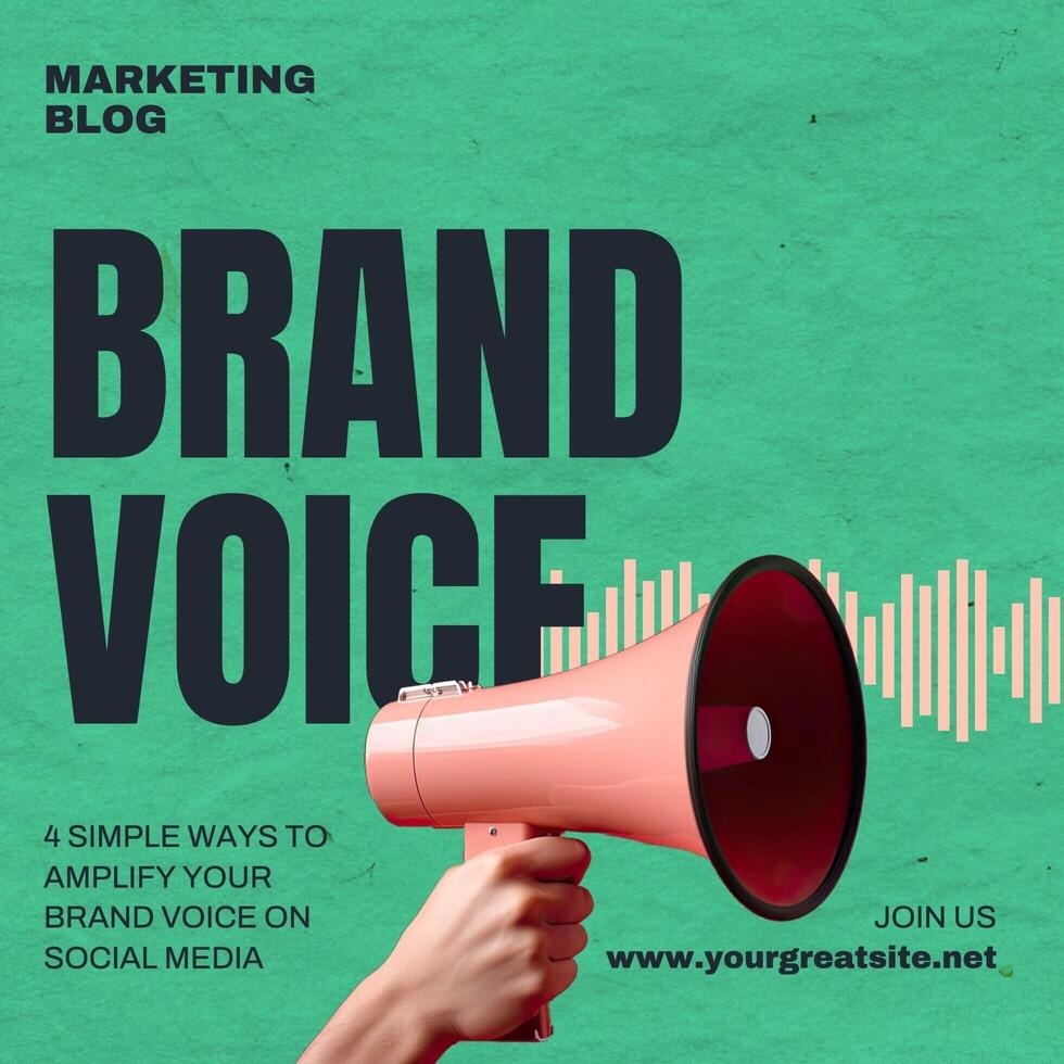 branding seminar linkedin post in green template