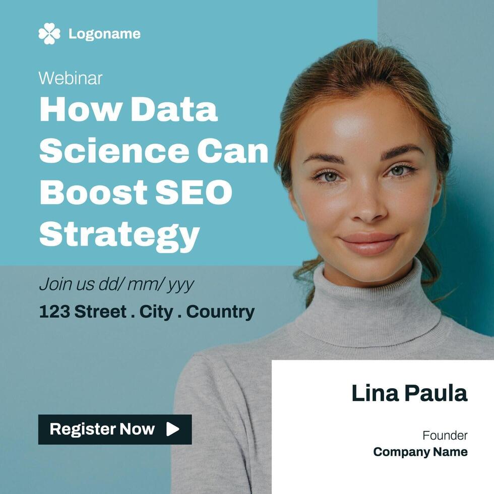 SEO Strategy Webinar Linkedin Post template