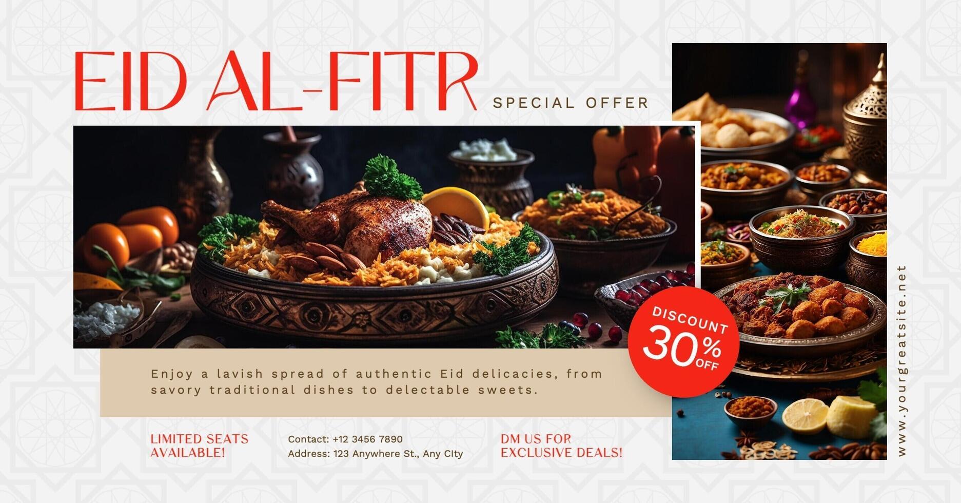 Elegant Eid Al-Fitr Special Offer Facebook Ad template